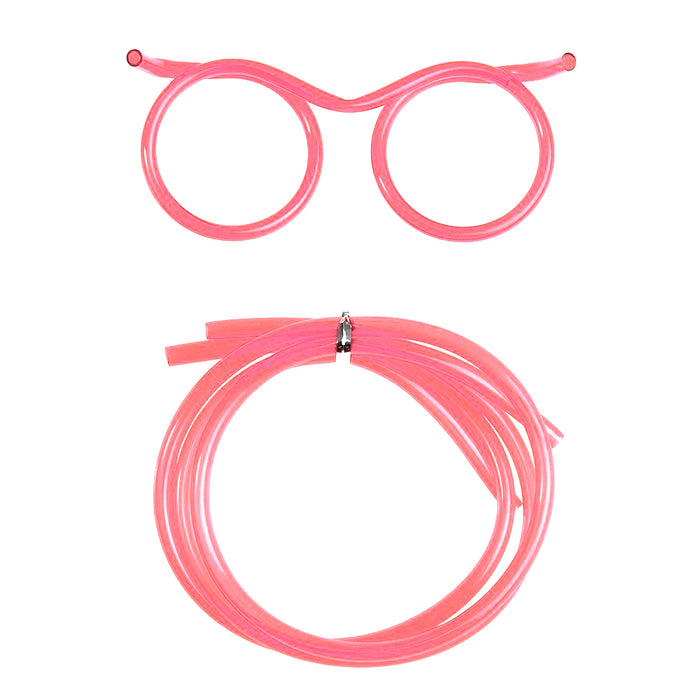 2 Pcs Silly Novelty Loop Straw Glasses Fun Loop Eye Straws