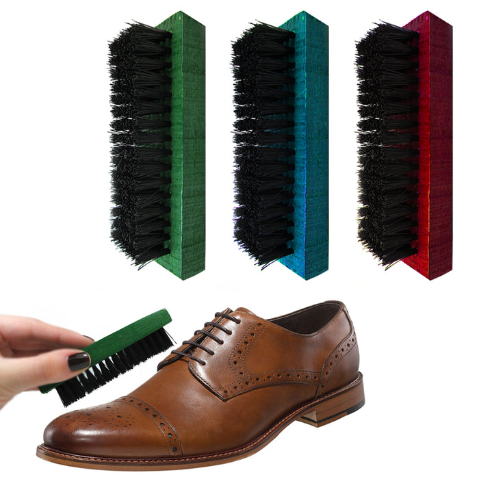 3 Pack Shoe Shine Brush Buffing Cleaning Polishing Leather Care Boots Coats Bags