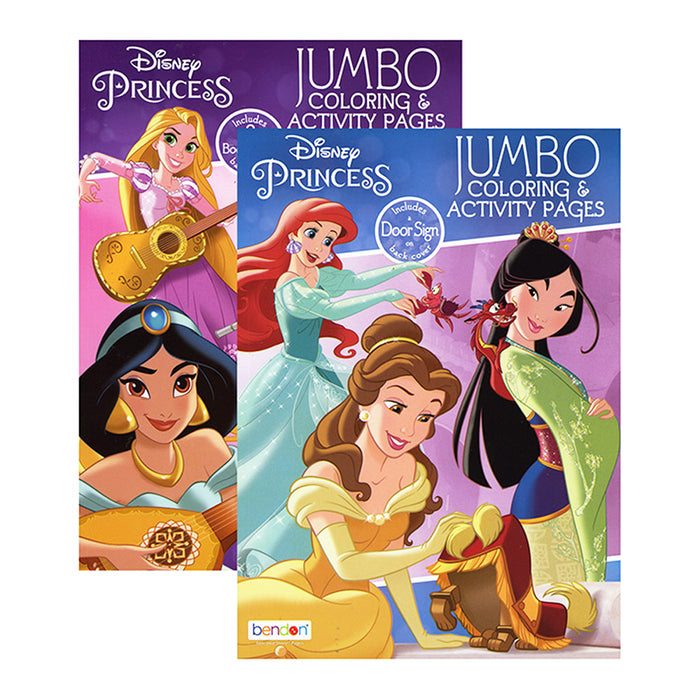 2PC Disney Princesses Coloring Book Jumbo Activity Pad Books Kids Chil —  AllTopBargains