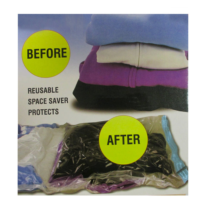 1 Vacuum Storage Bag Space Saver Clothing Compressed Seal Large Travel Organizer