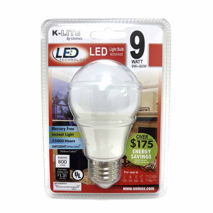 4 Pack A19 LED Light Bulbs 60W 9W 800 Lumens LED Bulb Energy Efficient UL Listed