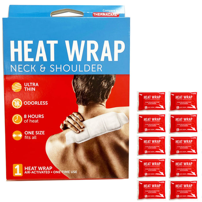 10 Heat Wraps Thermal Therapy Shoulder Neck Care Pain Reliever Relief One Size