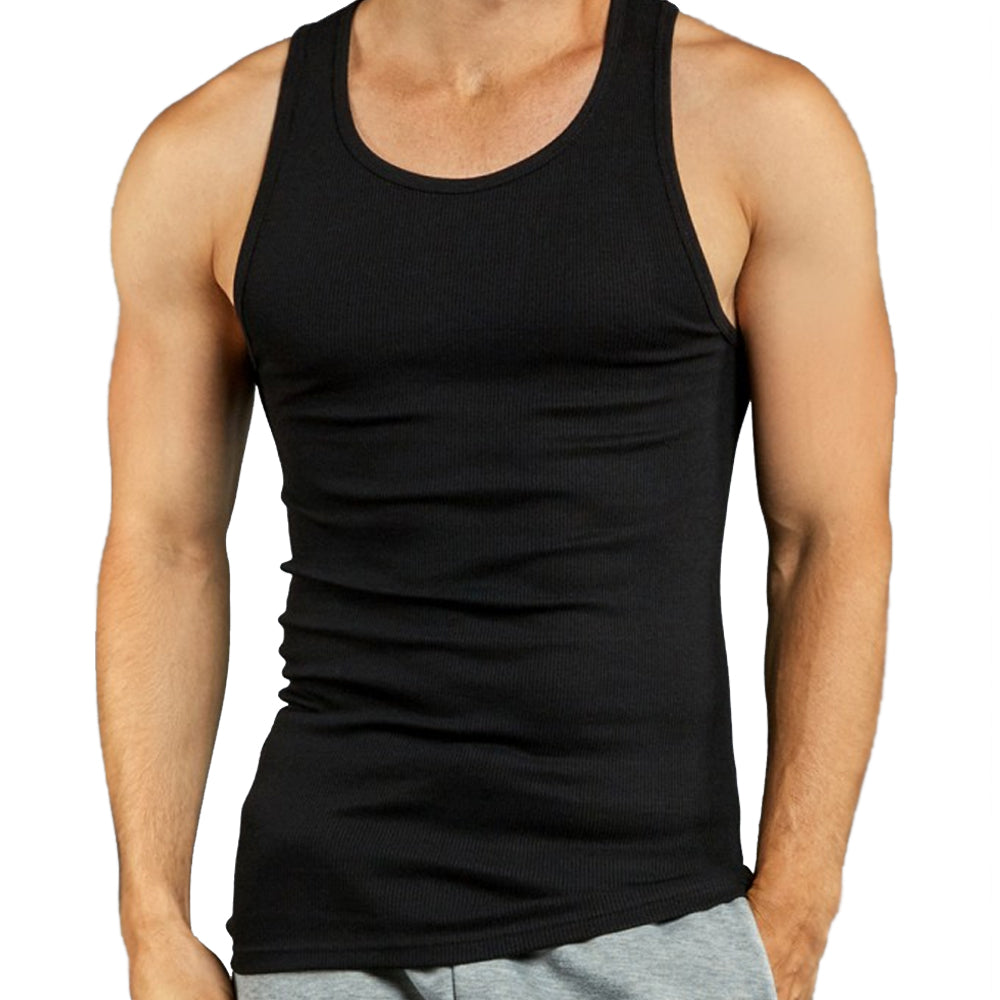 9PC Men Ribbed Tank A-Shirt 100% Cotton Undershirt Workout Gym — AllTopBargains