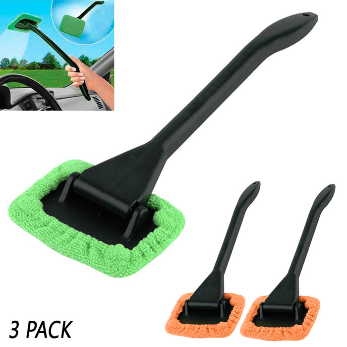 3 Pack Microfiber Windshield Clean Car Auto Wiper Cleaner Glass Window Brush Kit