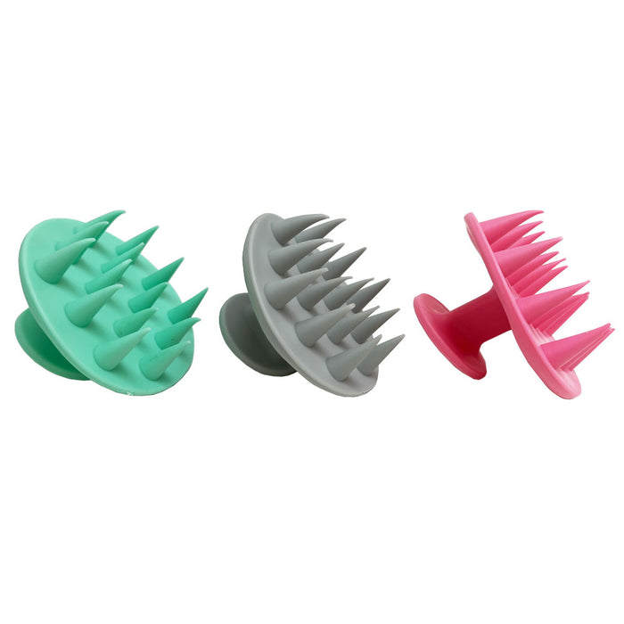 1 Silicone Hair Shampoo Scalp Massager Brush Comb Conditioner Head Care Salon