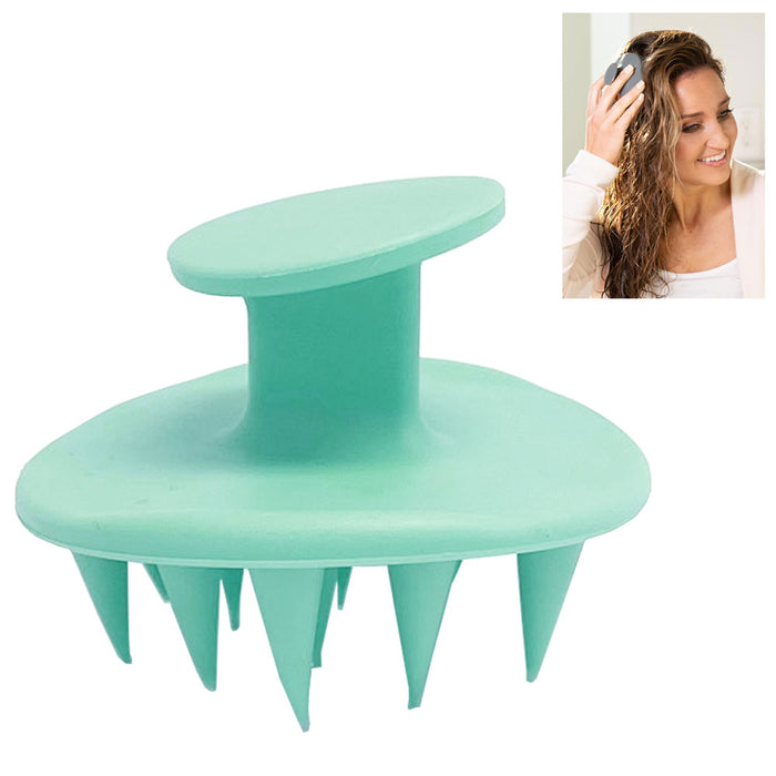 1 Silicone Hair Shampoo Scalp Massager Brush Comb Conditioner Head Care Salon