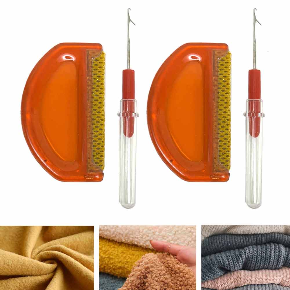 AllTopBargains 2 PC Magic Lint Brush Double Sided Fabric Fuzz Shaver Clothes Pet Hair Remover