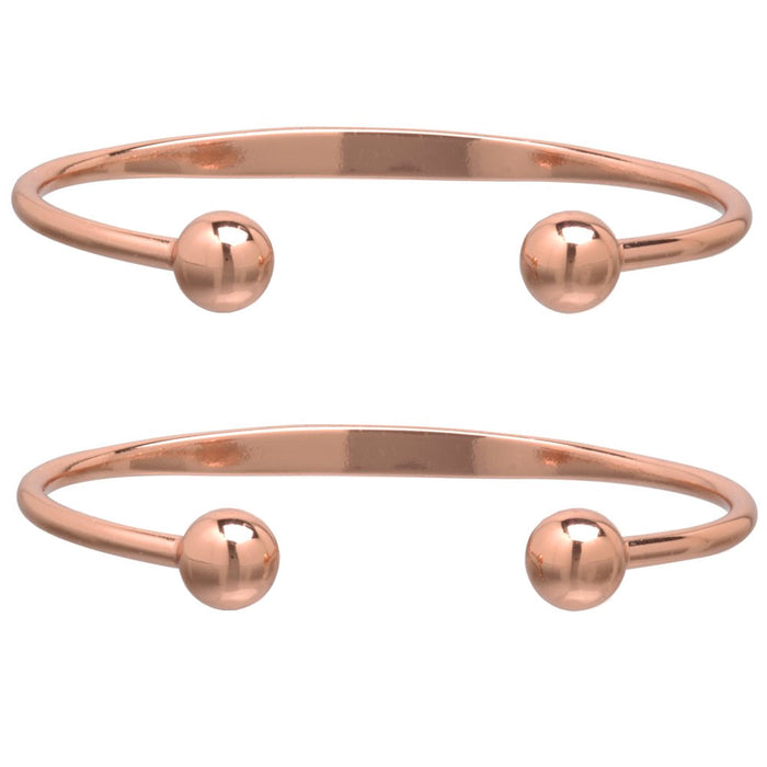 2 Pack Pure Copper Bracelet Relief Joint Pain Arthritis Magnetic Unisex Cuff