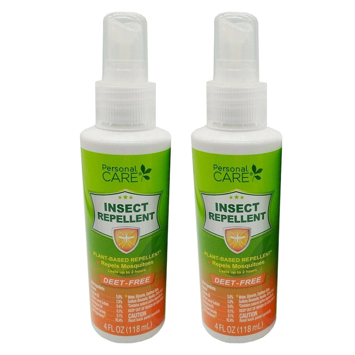 2 Pack Insect Repellent Pump Spray Plant Based Deet Free Outdoor Camping 4oz