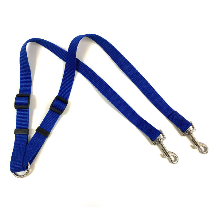 2 Pack Dog Pet Coupler Leash Double Dual Nylon Walking Dogs Leash No Tangle Lead