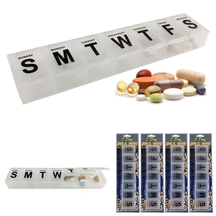 7 Day Pill Box Organizer Weekly Medicine Vitamins Storage Container Travel  Case