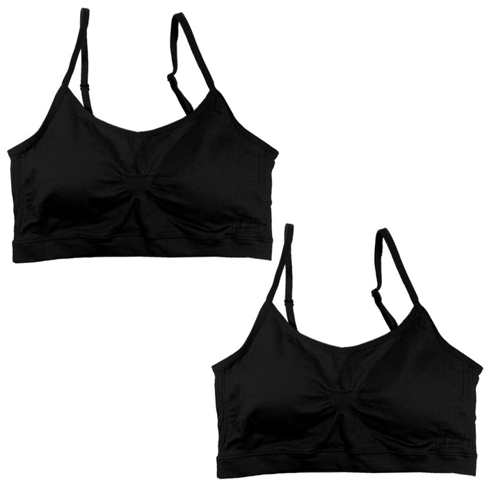 2pc One Size Seamless Cropped Sport Cami Bra Spaghetti Removable Pads —  AllTopBargains