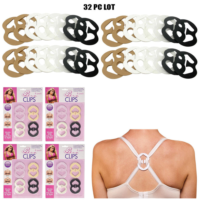 3 Bra Clips - Hide Bra strap & adjust /enhance cleavage clip clear