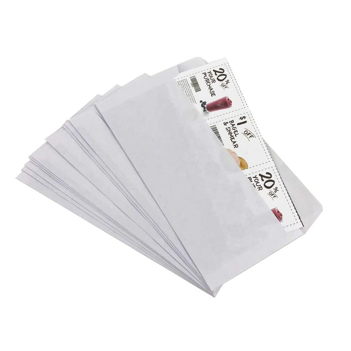 120 White Peel Self Seal Security Letter Mail Long Envelopes N10 4-1/8 X 9-1/2in