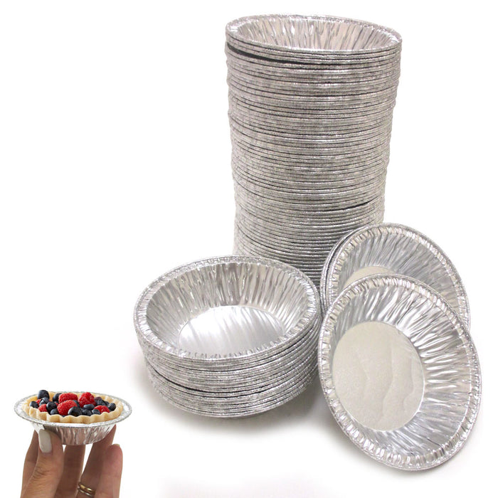 3 Disposable Aluminum Mini Tart or Pie pan