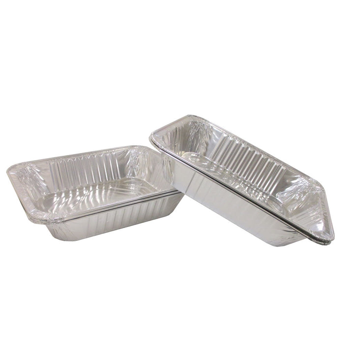 10 Aluminum Foil Loaf Pan Lids Disposable Oblong Baking Bread Tins Container 2lb, Silver