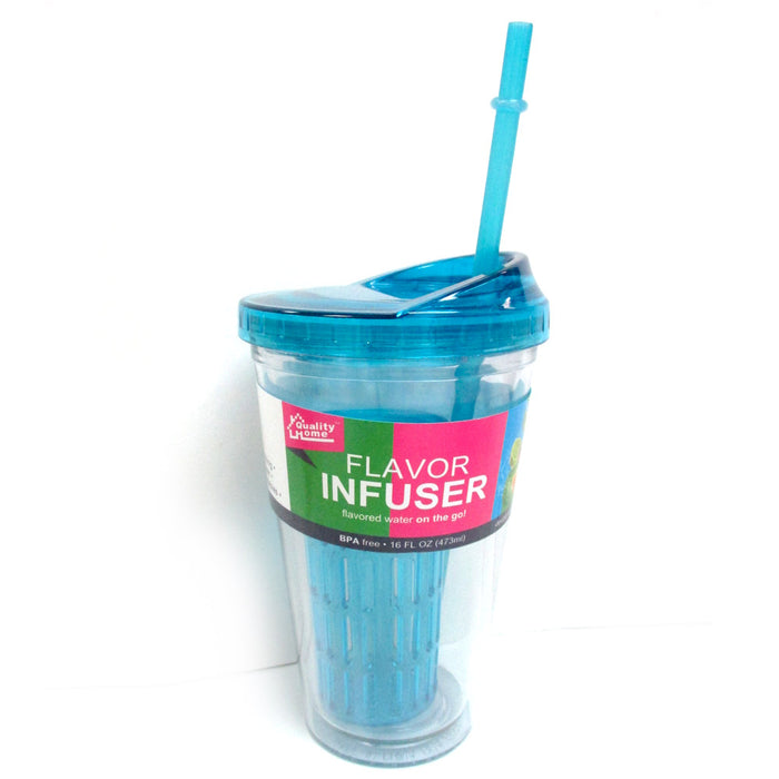 Fruit Infusing Flavor Infuser Water Tumbler 16oz Straw Cup Natural Fruit  BPA