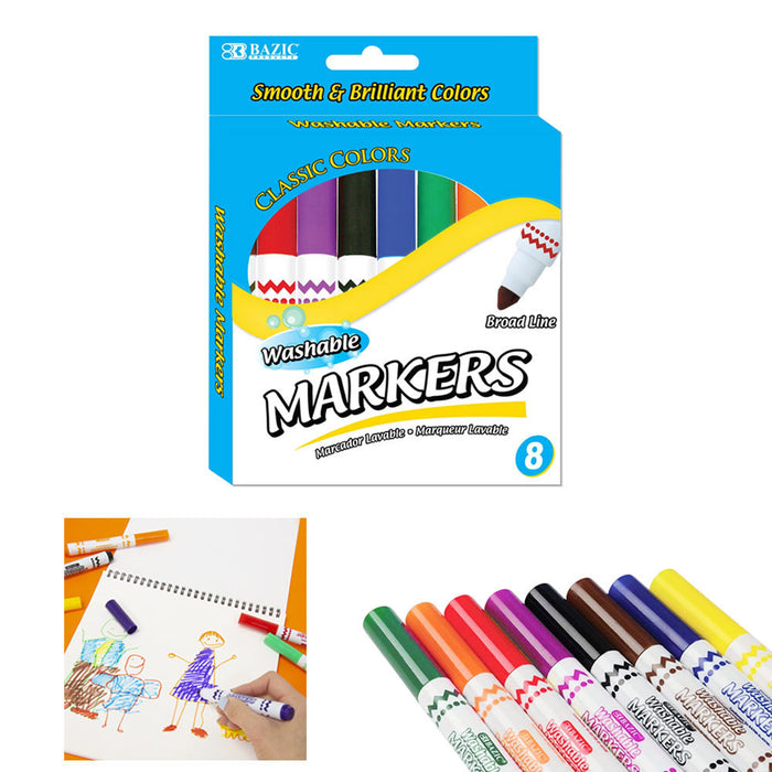 21 PC Coloring Book Set Washable Markers Fine Tip Pens Drawing Adult Kids Colors