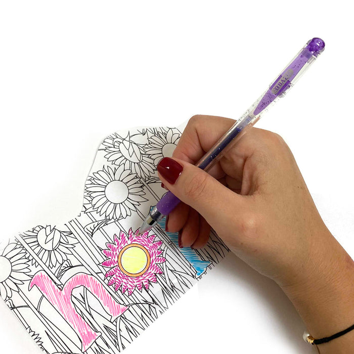 Gel Pens Adults Coloring Books, Glitter Gel Pens