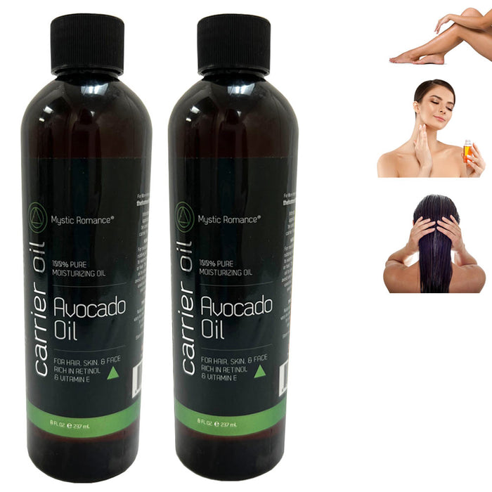 2 PC Avocado Oil Pure Natural Moisturizing Oil Vitamin E Retinol Hair Skin Face