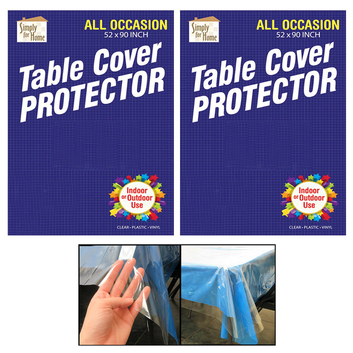 2X Clear Vinyl Tablecloth Protector Table Cover Wedding Banquet Party Waterproof