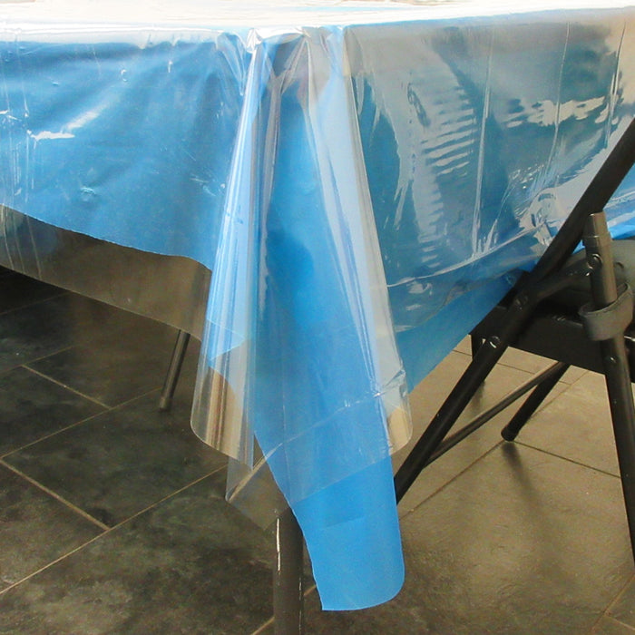 Clear Vinyl Tablecloth Protectors Cover Wedding Banquet Party Waterproof 52 X 90
