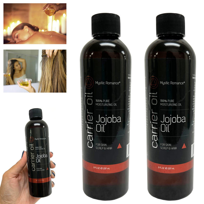 2 PC Jojoba Oil 16oz 100% Natural Pure Moisturizing Hair Skin Nails Cold Pressed