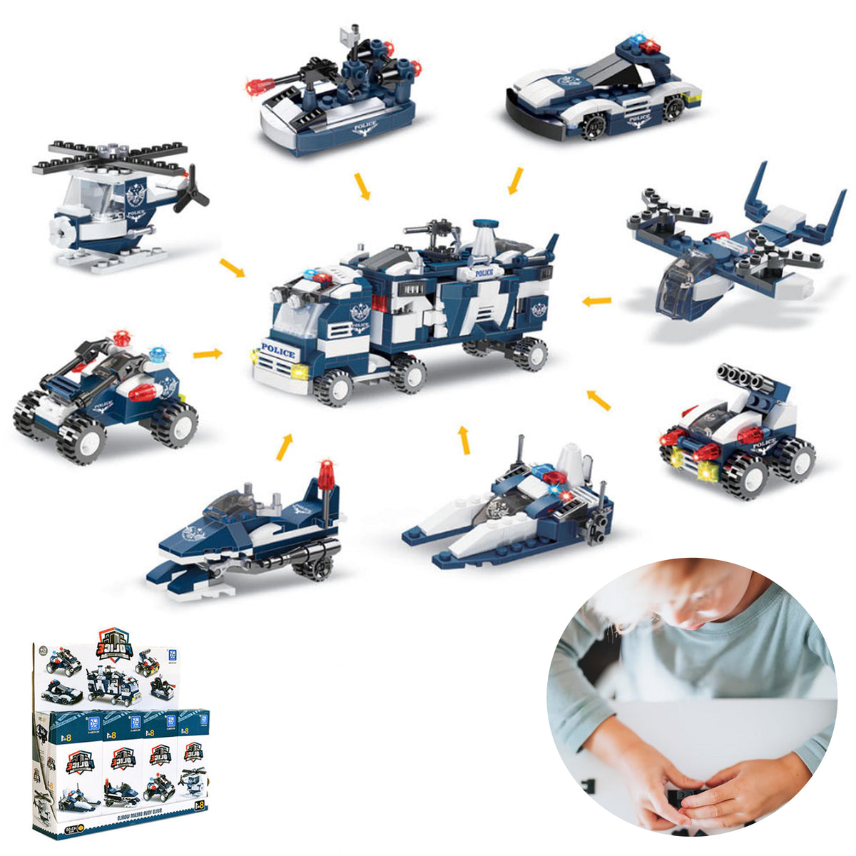 LEGO City Police Car and Muscle Car Chase, Emergency Vehicle Toy for Boys  and Girls, Fun Gift for Kids Ages 6+ who Love Pretend Play Toys, Police Car