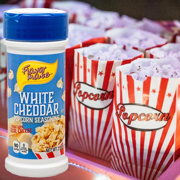 3 Popcorn Seasoning White Cheddar 0 Calories Real Cheese No Gluten Veggies 2.5oz