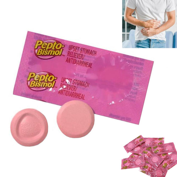 10 Pack Pepto Bismol Chewable Stomach Relief Multi Symptom Gas Nausea Heartburn