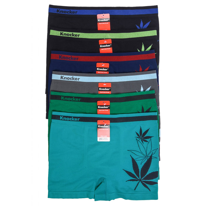 3Pc Mens Boxers Seamless Spandex Boxer Briefs Underwear Marijuana Leaf —  AllTopBargains