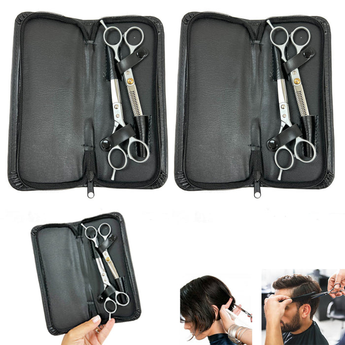 2pk Hair Cutting Scissors Thinner Barber Shear Professional Hair Dressing Kit