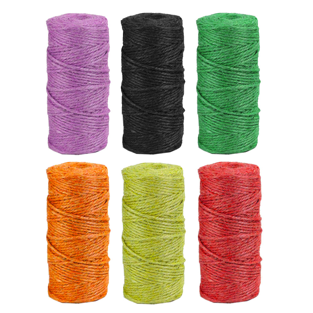 3 Rolls 443' Premium Jute Twine String Natural 2Ply Cord Rope