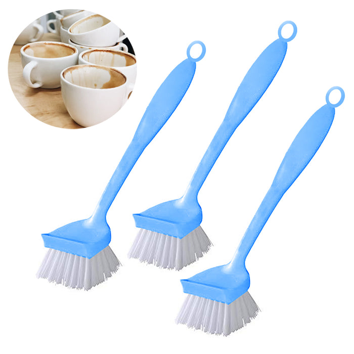 3PC Round Dish Brush Set Cleaning Kitchen Sink Scrubber Pot Pan Stiff Bristles