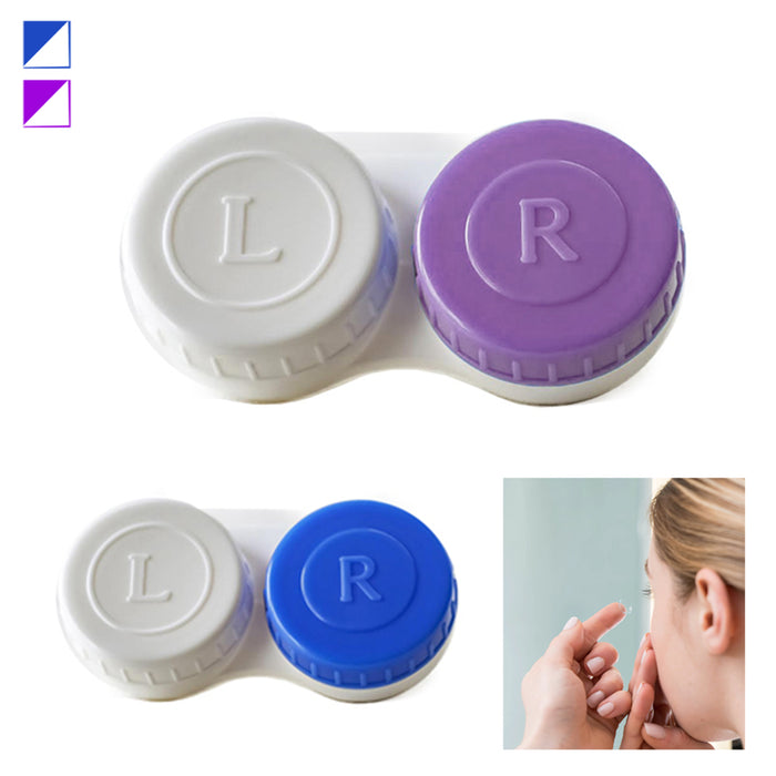 7 Pack Contact Lens Cases Solution Holder Small Container Storage Travel Kit Set