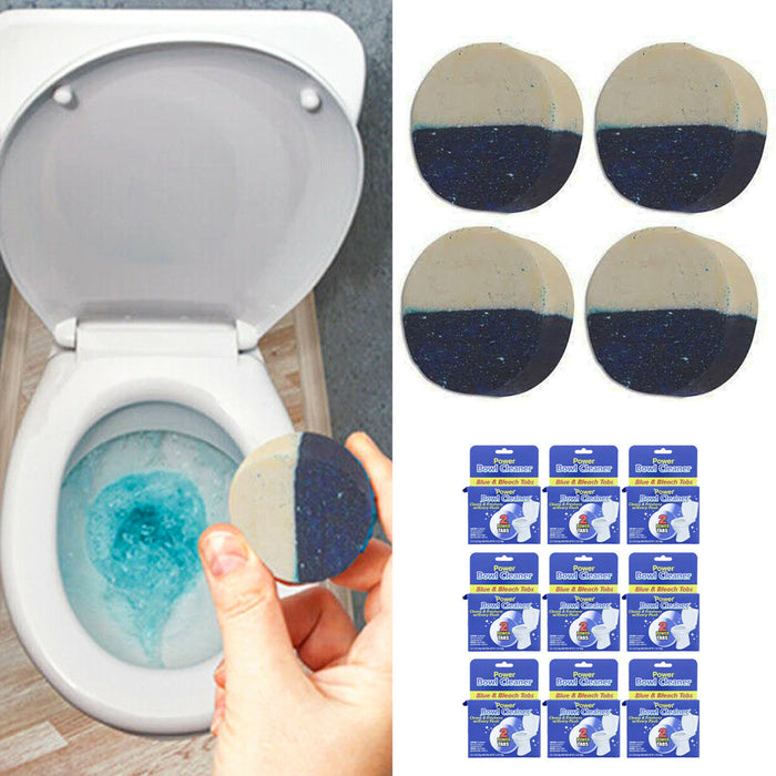 18 Pc Toilet Bowl Cleaner Discs Bleach Automatic Cleaning Flush Stain Remover