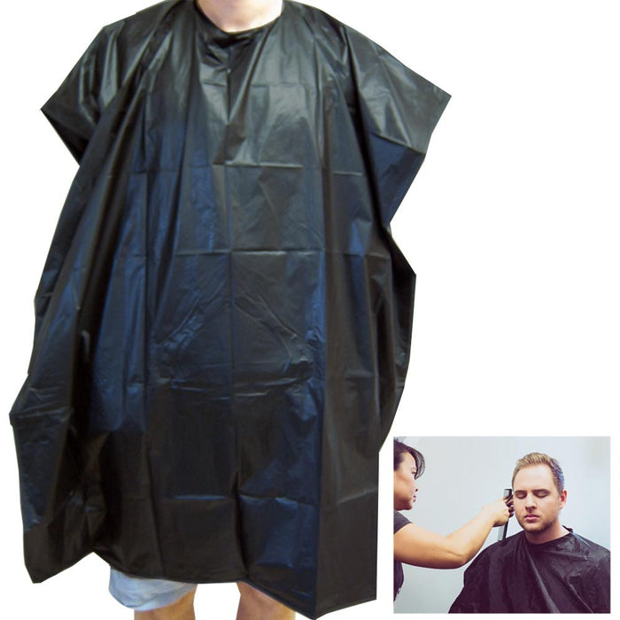 12 Pc Vinyl Hair Cutting Barber Cape Pro Salon Hairdresser Hairdressing Black