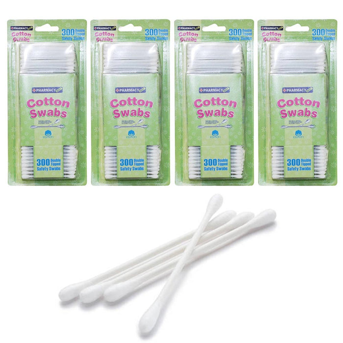 1200 ct Cotton Swabs Double Tipped Q Tip Makeup Applicator Nail Polish Removal