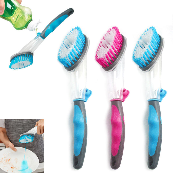 Soap-Dispensing Kitchen Scrub Brush