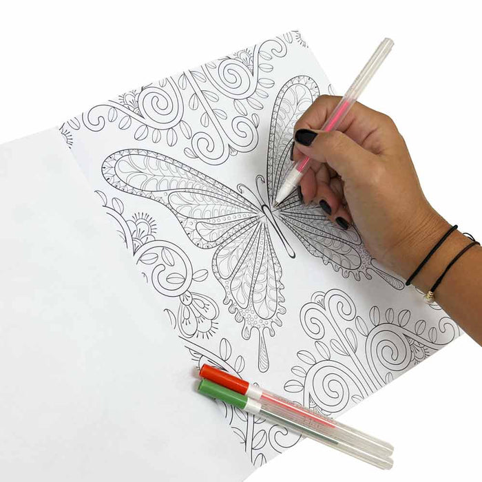 Adult Anti-Stress Colouring Book Therapy Stress Relief Calming Drawing Books
