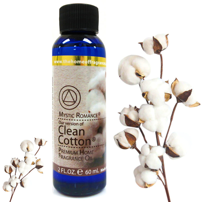 2 Clean Cotton Fragrance Oils Aroma Therapy Scent Home Air Diffuser Burner 60ml