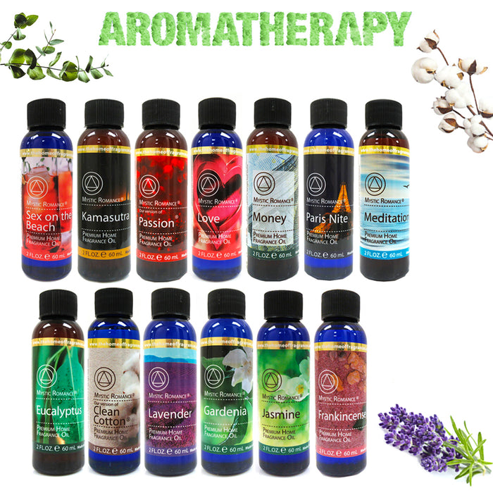 13 Aroma Therapy Scented Oils Scents Spa Fragrance Air Diffuser Burner 60ml