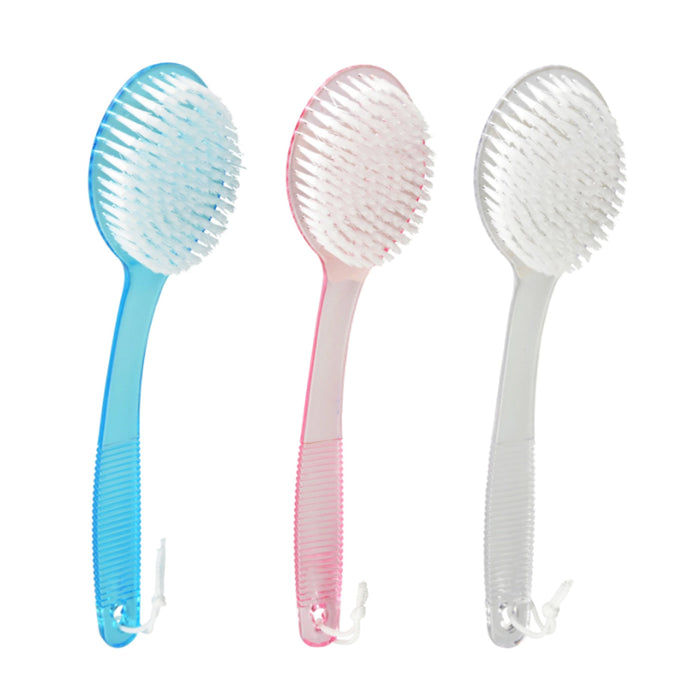 3 Pc Exfoliating Back Scrub Shower Bath Body Brush Scrubber Massager 14" Spa