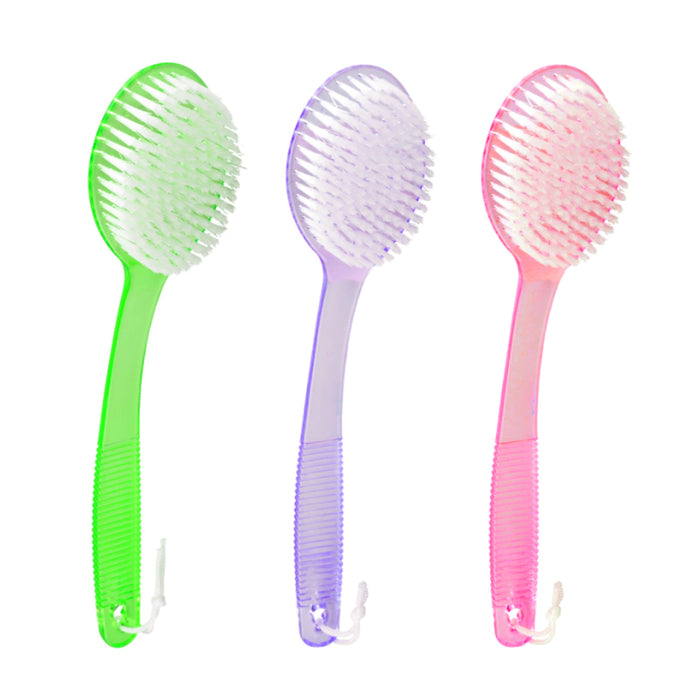 3 Pc Exfoliating Back Scrub Shower Bath Body Brush Scrubber Massager 14" Spa