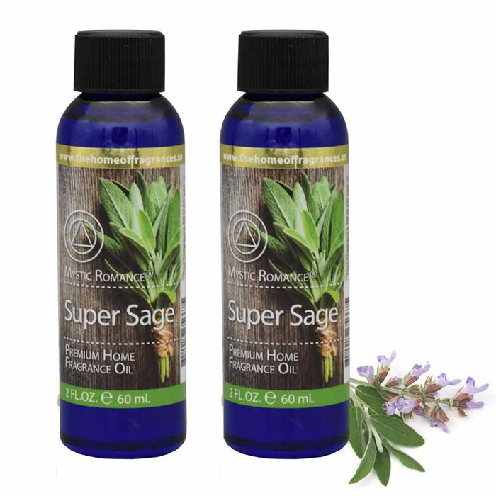 2 PC Luxury Fragrance Oil Super Home Aromatherapy Air Diffuser Sage Scented Oils