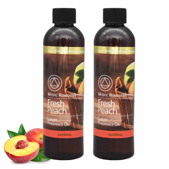 2 Pack Peach Fragrance Oil Luxury Aroma Scent Fresh Aromatherapy Diffuser 120mL