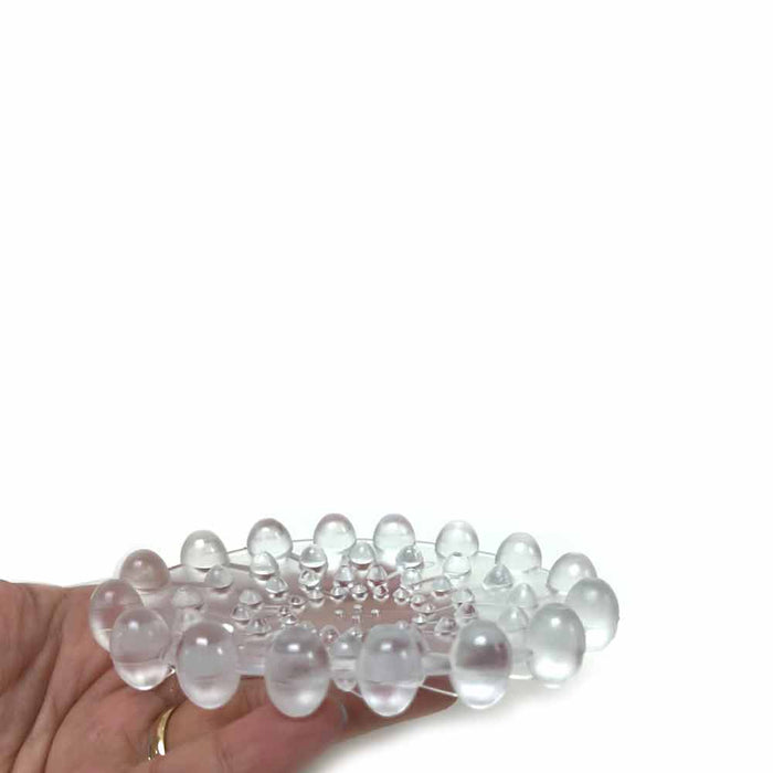 Plastic Soap Saver Bar Holder Tray Bathroom Counter Shower Draining Dish Clear