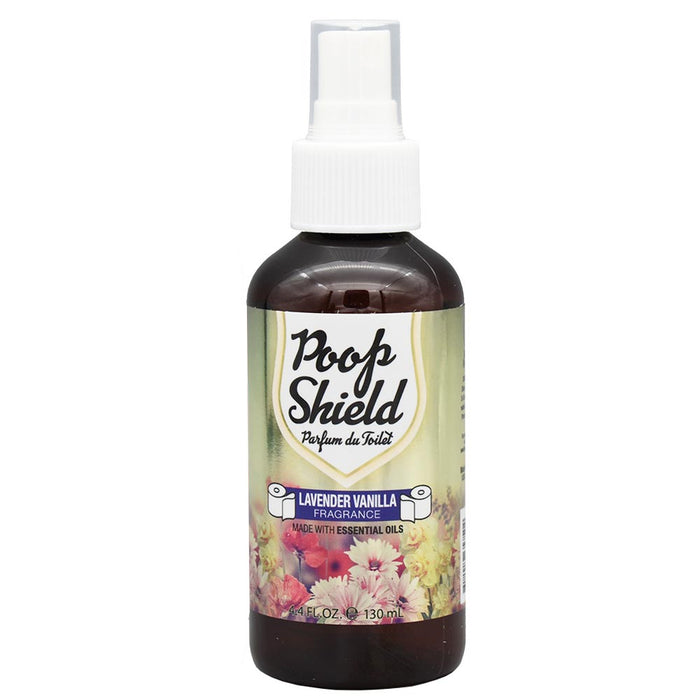 Poop Shield Lavender Vanilla Toilet Spray Odor Eliminator Air Freshener 4.4oz