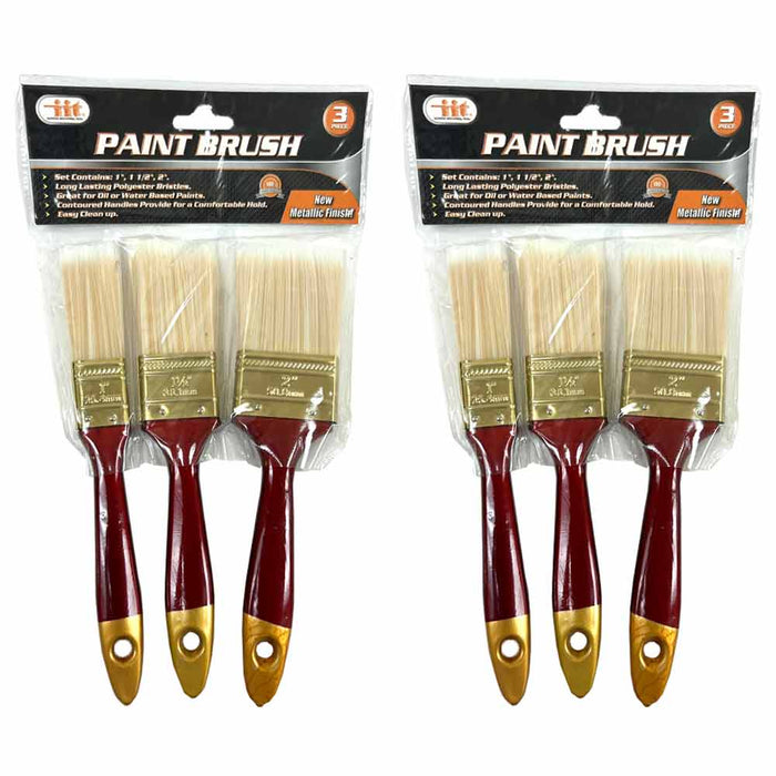 10 Pc Large Paint Brushes Assortment Long Handle Brush Bristle Interior  Exterior