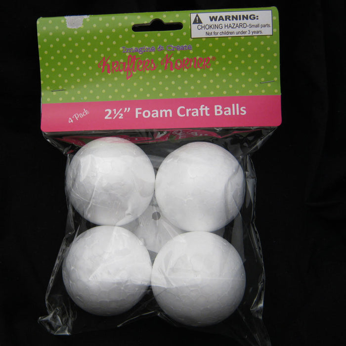 Styrofoam Balls, 3 Inch, 12 Per Pack, 2 Packs